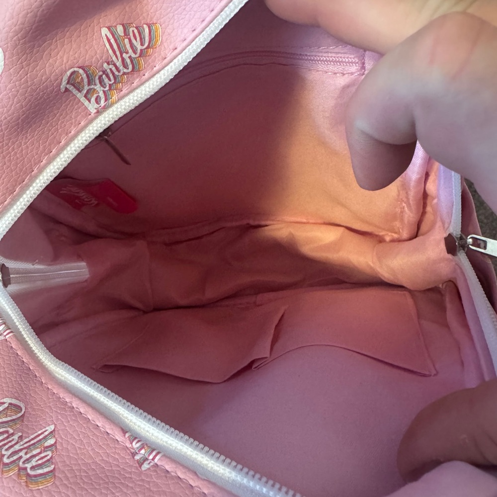 Mattel ‘barbie’ pink faux leather mini zipper backpack & coin purse set - Picture 9 of 11
